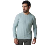 SPIRIT OF ESSEX Jersey de algodón para hombre, cuello redondo, 100% algodón, informal, con diamantes, turquesa, XL