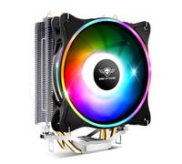 Spirit Of Gamer - AIRCOOLER 120 MM ARGB - Ventilador para procesadores Intel y AMD - Retroiluminación RGB direccionable 3 Pin / 5 Voltios - Ventilador PWM de 120 mm - Disipador de aluminio