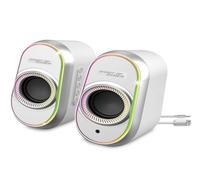 Altavoces Spirit of Gamer FANATIC 500 ARTIC 2.0 inalámbricos/alámbricos 3W con bluetooth retroiluminados blancos