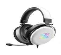 Auriculares Spirit of Gamer XPERT H700 con cable USB y jack 3,5 mm para gaming con cancelación de ruido y sonido 7.1, RGB, color blanco