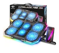 SPIRIT OF GAMER, Base Refrigeradora Portatil de 10" a 17", 6 Ventiladores silenciosos, Compatible con PS5, PS4, Xbox y PC, Soporte Ventilado para Portátil, Placa de Refrigeración Retroiluminada RGB