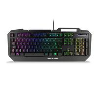 SPIRIT OF GAMER - Teclado para Juegos AZERTY ELITE-K40 - Soporte Teléfono - Iluminación Retro RGB - Teclas Semimecánicas - 19 Teclas Anti Efecto Fantasma - 12 Multimedia - USB - XBOX ONE / PS4 / PC
