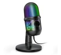 Spirit Of Gamer - EKO 400 RGB Microfono PC Gaming Profesional de Condensador Graba tu Voz fácilmente Ideal para ASMR, Streaming, Youtube, Podcast Micro USB de Sobremesa para PC/PS4/PS5,black