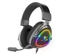 Auriculares Spirit of Gamer Elite H40 con cable, Jack 3,5 mm y USB, RGB, Negro