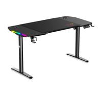 Spirit of Gamer - HEADQUARTER 900, Escritorio Eléctrico Gaming Elevable con Alfombrillas de Ratón, Mesa en Madera de 140x70 cm, Ajustable en Altura, Panel de Control, Función de Memoria, Acero