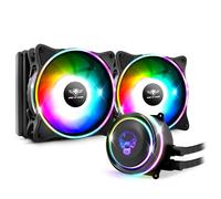 Spirit Of Gamer - LIQUID FORCE 240 ARGB - Kit de refrigeración por agua para procesadores Intel y AMD - Retroiluminación RGB direccionable 3 Pin / 5 Voltios - Ventilador 120mm X 2