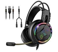 SPIRIT OF GAMER - PRO-H7 - Auriculares de audio Pro Gamer - Polipiel - Micrófono flexible - Retroiluminación LED arco iris - Multiplataforma PC y Consola