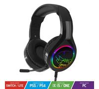 SPIRIT OF GAMER - PRO-H8 - Audio Pro Gamer Auriculares - Simulated Leather - Micrófono flexible - Luz de fondo LED Rainbow RGB para Auriculares - PC / PS5 / XBOX X / PS4 / XBOX ONE