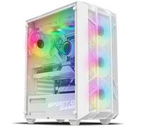 Spirit of Gamer - Rebel NX, Caja para PC Gaming ATX/mATX/ITX, 4 Ventiladores ARGB de 120 mm, vidrio templado, soporte Watercooling 360 mm, almacenamiento modular SSD/HDD, torre robusta con