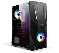 Spirit Of Gamer - Rogue V - PC Gaming Caja ATX/Matx/ITX - Vidrio Frontal Y Pared Templados - 2 Ventiladores LED RGB Direccionables 120 Mm - Compatible con Aura/MSI Mystic/ASROCK 3Pin (Rogue V)