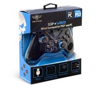 Spirit Of Gamer - XGP Wired Controller Black and Blue - Rapid Fire - 12 Digital Buttons - 360° Analog Sticks - Vibrations - Dual Mode - LED - PC, Android (Box/Smartphone), PS3