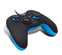 Spirit Of Gamer - XGP Wired Controller Black and Blue - Rapid Fire - 12 Digital Buttons - 360° Analog Sticks - Vibrations - Dual Mode - LED - PC, Android (Box/Smartphone), PS3