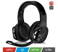 SPIRIT OF GAMER - XPERT-H1100 - Auriculares Inalámbricos 7.1 Surround Black Pro Gamer - LED Blancos - Piel Sintética - Micrófono Flexible - Autonomía 12H - PC / PS4 / XBOX ONE/SWITCH/MAC