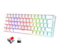 SPIRIT OF GAMER XPERT K200 | Teclado Gamer inalámbrico y Bluetooth RGB | TKL AZERTY Ultra Compact 60% | Interruptores Rojos mecánicos Anti-Ghosting | Compatible con Windows, Smartphone y Tableta