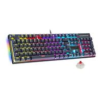 Spirit Of Gamer XPERT K250, teclado mecánico AZERTY Swtich rojo, 17 modos de retroiluminación RGB, tecnología N-Key Rollover de 26 teclas antighosting, conexión por cable, 2 interruptores incluidos,