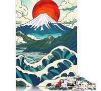 Spirit of Japan MT Fuji Puzzles Imposible,desafío for Adults Juego Educativo 1000 Piezas Obra De Arte De Juego De para Adultos Y Niños Mayores De 12 Años 1000pcs (75x50cm)