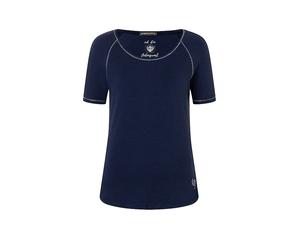 SPIRIT OF OM Camiseta de yoga de bambú raglán para mujer azul oscuro | XS