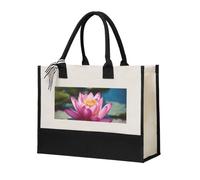Spirit Of The Lotus - Bolsa de lona ecológica de gran capacidad para playa, viajes, oficina, bolsas de regalo