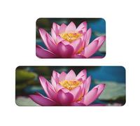 Spirit of The Lotus - Juego de alfombrillas de cocina con estampado de loto, para varios espacios interiores y exteriores