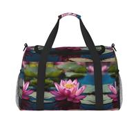 Spirit of the Lotus Print - Maleta de mano para mujeres y hombres, bolsa cruzada de fin de semana para yoga, viajes, imprescindible, Negro -, Talla única