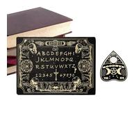 Spirit Talking Board, Wooden Spirit Board,Talking Wooden Adivinación | Herramientas de adivinación metafísica Decoración del hogar con planchette para cumpleaños y Halloween