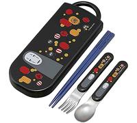 Spirited Away Juego de utensilios - Incluye tenedor, cuchara, palillos y funda de transporte reutilizables - Auténtico diseño japonés - duradero, apto para lavavajillas