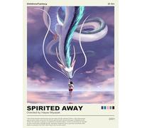 Spirited Away Minimalist - Póster 30 x 40 cm
