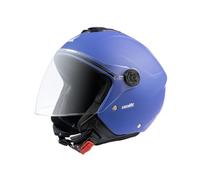 SpiritMoto unik Casco Moto Jet Abierto Motocicleta Scooter Ciclomotor Hombre/Mujer Airflow Cierre Micrométrico Desmontable Homologado - AZUL MATE talla L