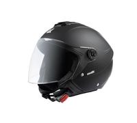 SpiritMoto unik Casco Moto Jet Abierto Motocicleta Scooter Ciclomotor Hombre/Mujer Airflow Cierre Micrométrico Desmontable Homologado - negro mate, M
