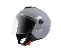 SpiritMoto unik Casco Moto Jet Abierto Motocicleta Scooter Ciclomotor Hombre/Mujer Airflow Cierre Micrométrico Desmontable Homologado - nardo grey TALLA XS