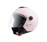 SpiritMoto unik Casco Moto ROSA Jet Abierto Motocicleta Scooter Ciclomotor Hombre/Mujer Airflow Cierre Micrométrico Desmontable Homologado. rosa mate talla S