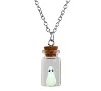 Spirits Collar con colgante de Halloween, cadenas de clavícula, cadena de clavícula, joyería de botella a la deriva adoptar un espíritu