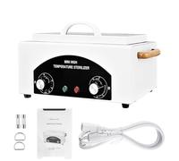 Spiritseek Caja esterilizadora de calor seco de alta temperatura controlada por temporizador para herramientas de metal, equipo profesional de salón y clínica para aplicaciones de manicura, pedicura