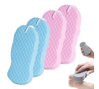 Spirittion Magic Exfoliating Bath Sponge, 3D Super Soft Exfoliating Bath Sponge, Highly Absorbent Design, Gentle & Effective Exfoliation, for Body, Face (Set H,4 Pcs)