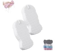 Spirittion Magic Super Soft Exfoliating Bathsponge, Lilyrhyme Super Soft Exfoliating Bath Sponge, Spirittion Magic Exfoliating Bath Sponge, Skin Friendly and Reusable for Adults Children (White)