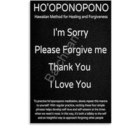Spiritual Cleansing Mantra Poster Canvas Wall-Art for Forgiveness Bedroom Decor Mindfulness and Release(Framed,16x24inch(40x60cm))