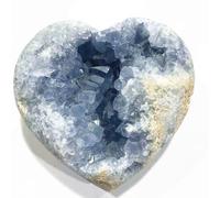 Spiritual Crystal Cluster Blue Celestite Heart geode Cluster 700g-1000g 1pc