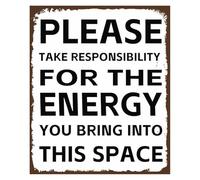 Spiritual Decor Metal Tin Sign The You Bring Into This Space Vintage Inspirational Wall-Art 8 X 12 in