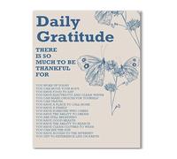 Spiritual Gratitude Wall Art, Retro Green Minimalist Poster for Dorm Room Decor & Office(Framed,12x18inch(30x45cm))