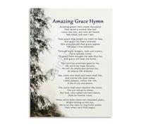 Spiritual Hymn Lyrics Canvas Art Print for Home Decor Bedroom Living Room Wall Art Christian Gift(Framed,16x24inch(40x60cm))