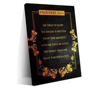 Spiritual Poster Proverbs 16 32 Scripture for Meditation Area