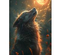 Spiritual wolf Notebook: Mystic Wolf Moon Notebook - A Journal for Dreamers, Creators & Wild Souls: celestial notebook, with 110 lined pages , large print 8,5 * 11 inch size , paperback