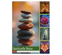 Spirituelle Reise (Wandkalender 2026 DIN A3 hoch), CALVENDO Monatskalender: Mit eindrucksvollen Motiven rund um Yoga, Meditation, Natur und ... Monat für Monat Inspiration und Achtsamkeit.