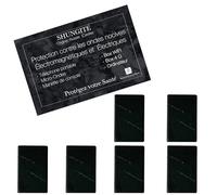 SpirituellementBien - Parche de silicona de shungite natural - Lote de 6 para protección contra ondas electromagnéticas de teléfono móvil y wifi