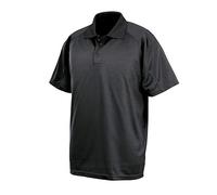 Spiro - Polo Deportivo Aircool de Rendimiento Impact Adulto Unisex (5XL) (Negro)