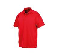 Spiro - Polo Deportivo Aircool de Rendimiento Impact Adulto Unisex (5XL) (Rojo)