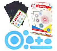 Spirograph, Spirograph Niños, 15 piezas Spiral Art Set,Set Espiral,Kit Regla Dibujo Engranajes,Herramienta Dibujo Espiral Regla Geométrica,Juego Creativo Mandala,Scratch Art Notes para niños Regalo