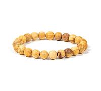 Spiru Palo Santo Pulsera de perlas redondas M elástica, Medium