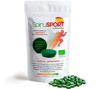 SpiruSPORT - Espirulina Ecológica 200 comprimidos - suplemento Proteína, enriquecida con Colágeno Marino Hidrolizado, Magnesio, Hierro y Vitamina C - Suplemento deportivo natural de alto rendimiento