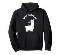 Spit Happens, Divertido Juego de Palabras con Llamas, diseño para granjeros Amantes de los Animales Sudadera con Capucha